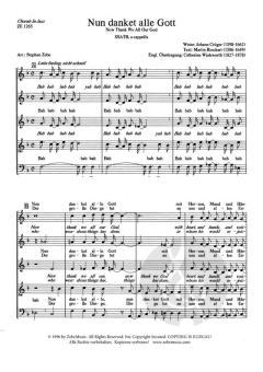 Nun danket alle Gott von Stephan Zebe (Download) 