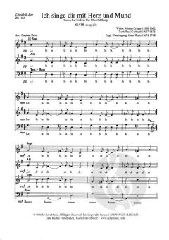 Ich singe dir mit Herz und Mund von Stephan Zebe (Download) 