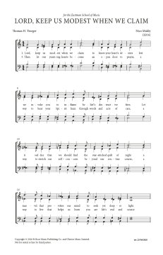 Lord, Keep Us Modest When We Claim von Nico Muhly (Download) 