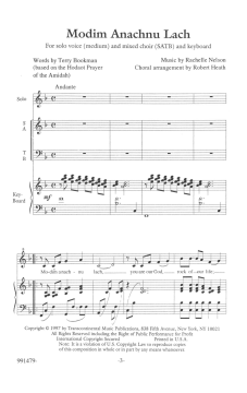 Modim Anachnu Lach Solo (Med), Keyboard von Rachelle Nelson (Download) 