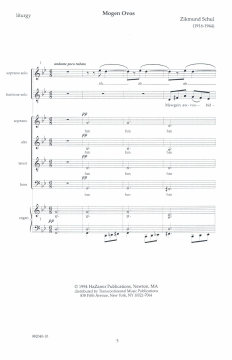 Mogen Ovos Soli, Organ von Zikmund Schul (Download) 