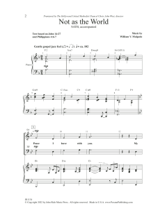 Not as the World von William V. Malpede (Download) 