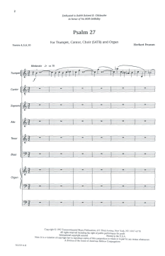 Psalm 27 Cantor, Trumpet, Organ von Herbert Fromm (Download) 