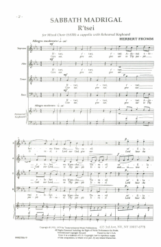 Sabbath Madrigal von Herbert Fromm (Download) 