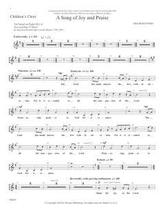 A Song of Joy and Praise von Allan Robert Petker (Download) 
