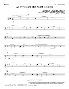 All My Heart This Night Rejoices von Johann Georg Ebeling (Download) 