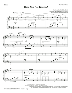 Have You Not Known? von Heather Sorenson (Download) 