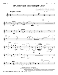 It Came Upon the Midnight Clear von Richard Storrs Willis (Download) 