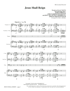 Jesus Shall Reign von Johann Sebastian Bach (Download) 