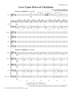 Love Came Down at Christmas von David Rasbach (Download) 