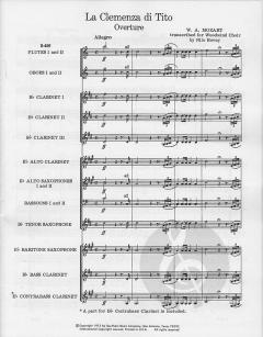 La Clemenza Di Tito von Wolfgang Amadeus Mozart für Holzbläserensemble (Partitur) im Alle Noten Shop kaufen