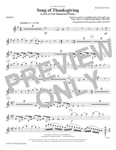 Song of Thanksgiving von Conrad Kocher (Download) 