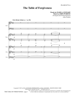 The Table of Forgiveness von John Purifoy (Download) 