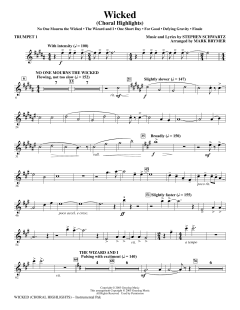 Wicked (Choral Highlights) von Stephen L. Schwartz (Download) 