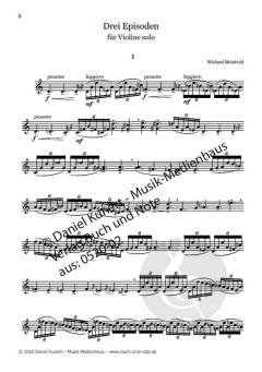 3 Episoden für Violine solo von Wieland Meinhold 
