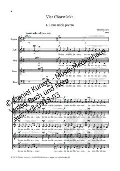 4 Chorstücke für 4-6st. gemischten Chor von Thomas Nipp 