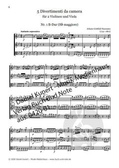 5 Divertimenti von Johann Gottlieb Naumann 