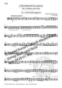 5 Divertimenti - Viola von Johann Gottlieb Naumann 