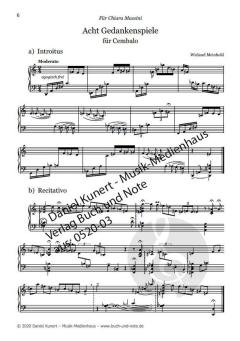 8 Gedankenspiele für Cembalo von Wieland Meinhold 