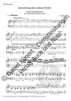 Betrachtung des Leidens Christi - Klavierauszug von Felix Bräuer 