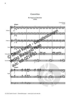 Concertino für Orgel und Streicher von Conrad Zwicky 
