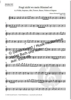 Fragt nicht wo mein Himmel sei - Violine 2 von Johann Christoph Frauenholtz 