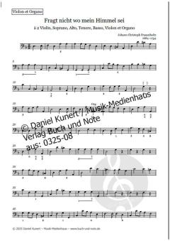 Fragt nicht wo mein Himmel sei - Violoncello/Orgel von Johann Christoph Frauenholtz 