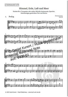 Himmel, Erde, Luft und Meer - Trompete in B von Eberhard Arning 