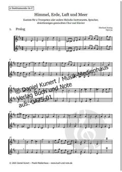 Himmel, Erde, Luft und Meer - Trompete in C von Eberhard Arning 