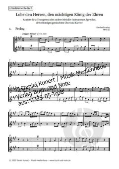 Lobe den Herren, den mächtigen König der Ehren - Trompete in B von Eberhard Arning 