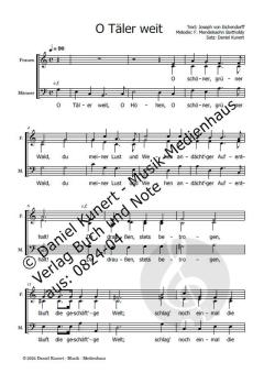 O Täler weit von Felix Mendelssohn Bartholdy 