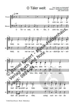 O Täler weit von Felix Mendelssohn Bartholdy 