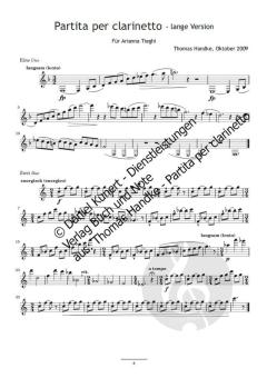 Partita per clarinetto von Thomas Handke 