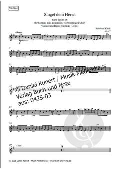 Singet dem Herrn op. 47 - Violine von Reinhard Kluth 
