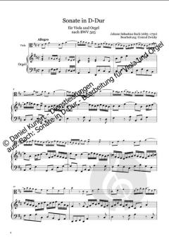 Sonate D-Dur von Johann Sebastian Bach 