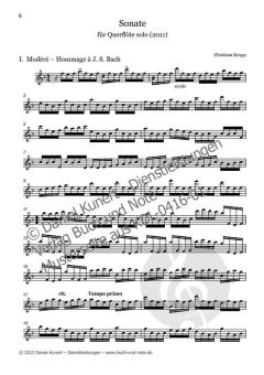 Sonate für Flöte solo von Christian Kropp 