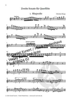 Zweite Sonate für Flöte solo von Christian Kropp 
