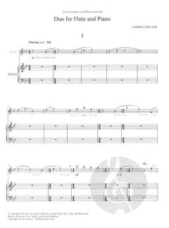 Duett für Flöte und Klavier von Aaron Copland im Alle Noten Shop kaufen