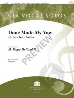 Done Made My Vow - Medium Voice Edition 