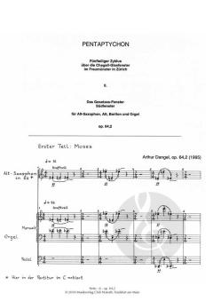 Pentaptychon op. 64,2 von Arthur Dangel 