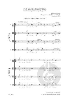 Unsere Väter hofften auf dich op. 109 Nr. 1 von Johannes Brahms (Download) 