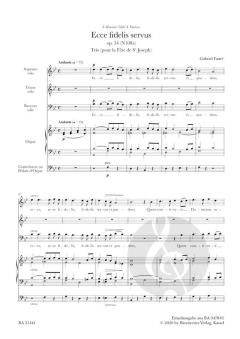 Ecce fidelis servus op. 54 N 108a von Gabriel Fauré (Download) 