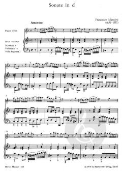 Sonate für Altblockflöte und Basso continuo von Francesco Mancini (Download) 
