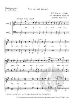 Ave verum corpus von Wolfgang Amadeus Mozart (Download) 