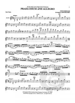 Praeludium and Allegro - Complete Set von Fritz Kreisler 