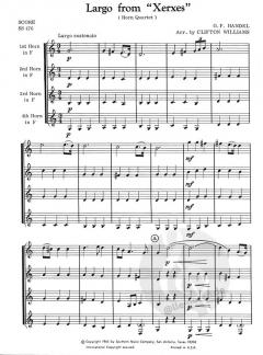 Largo from 'Xerxes' von Georg Friedrich Händel für Hornquartett