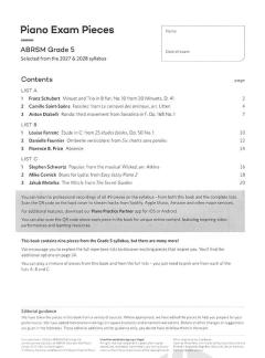 Piano Exam Pieces 2027 & 2028 
