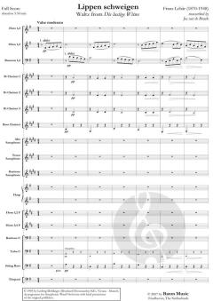 Lippen schweigen For Orchestra von Franz Lehár (Download) 