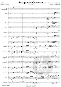 Saxophone Concerto op. 109 von Alexander Glasunow (Download) 