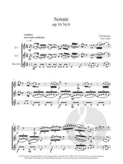 Sonate op. 16 Nr. 6 von Carl Stamitz 